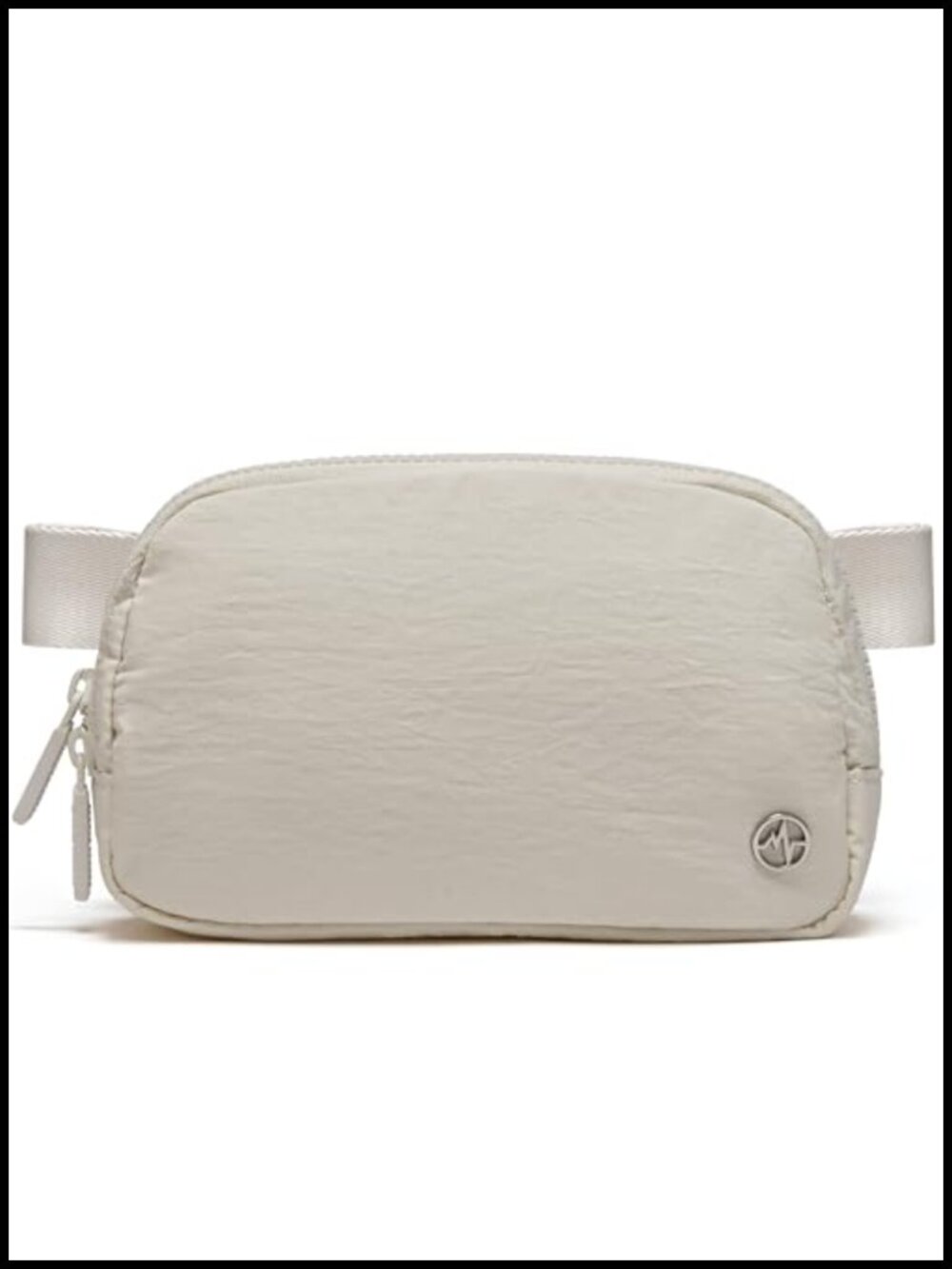 Nylon Fanny Pack Two-Way Zipper Crossbody Belt Bag Adjustable Strap